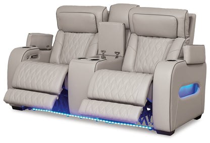 Boyington Gray Power Reclining Sofa, Loveseat and Recliner