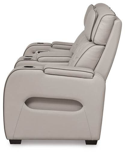 Boyington Gray Power Reclining Sofa, Loveseat and Recliner