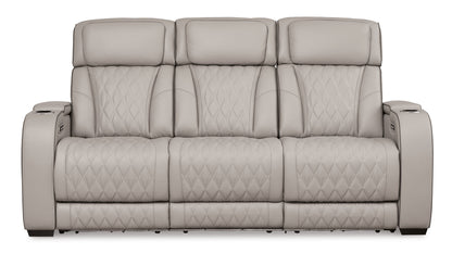 Boyington Gray Power Reclining Sofa