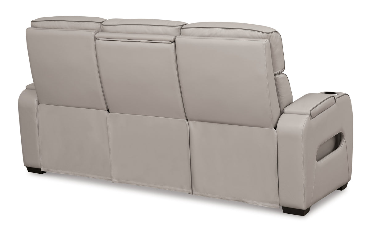 Boyington Gray Power Reclining Sofa