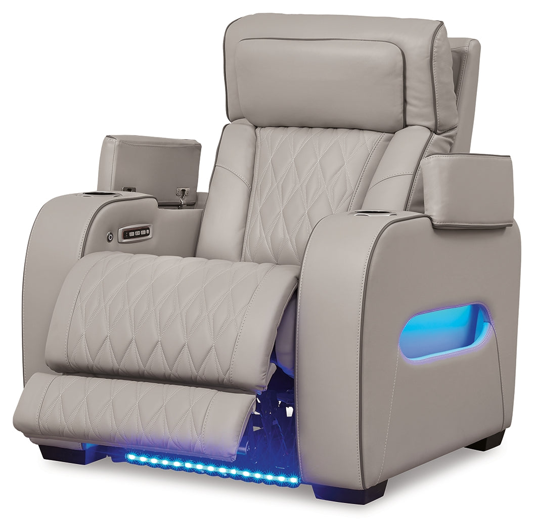 Boyington Gray Power Reclining Sofa and Recliner