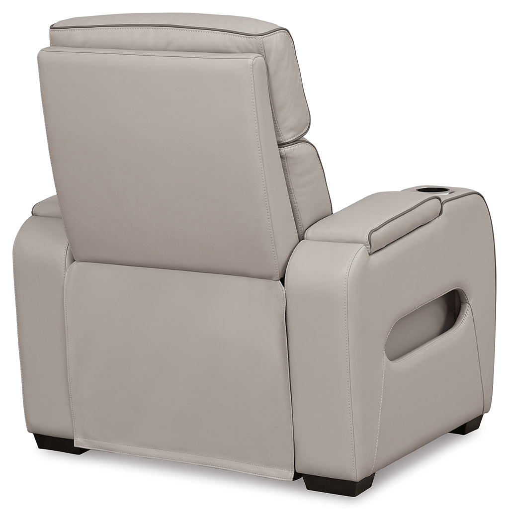 Boyington Gray Power Reclining Sofa and Recliner
