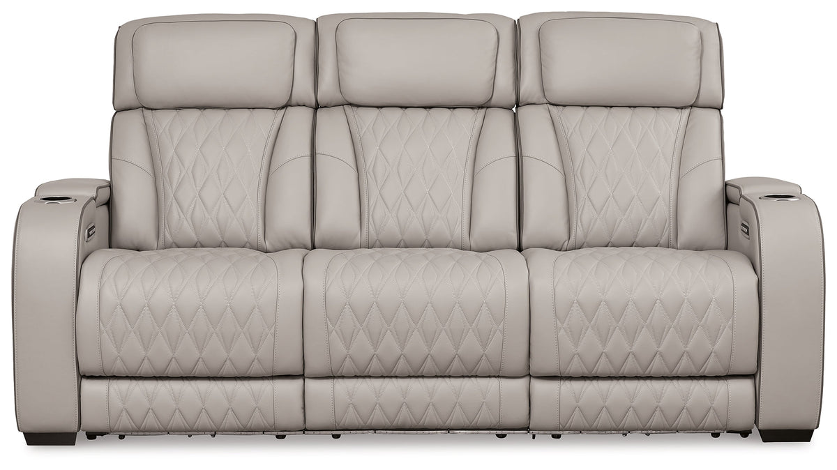 Boyington Gray Power Reclining Sofa and Recliner
