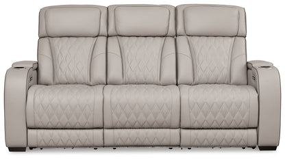 Boyington Gray Power Reclining Sofa and Recliner