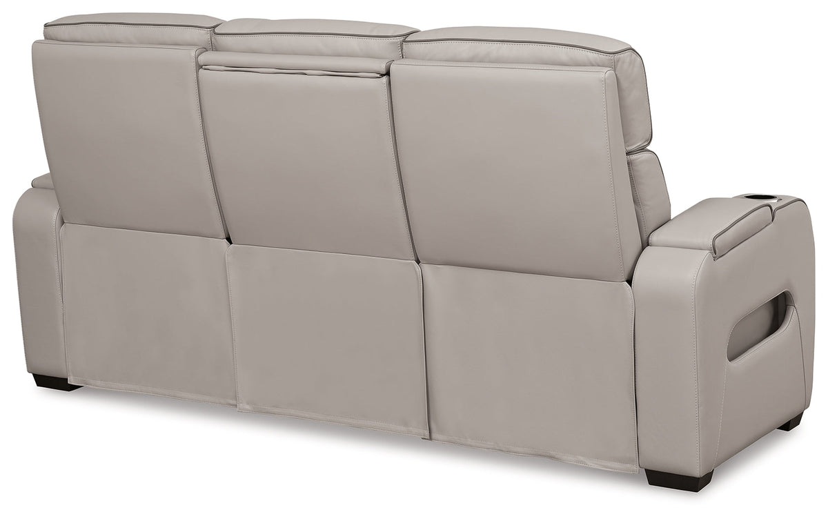 Boyington Gray Power Reclining Sofa and Recliner