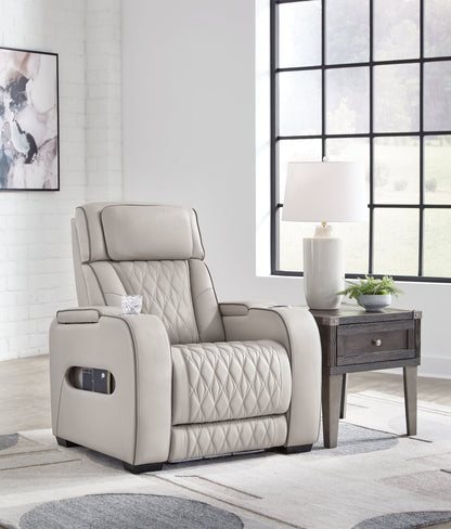 Boyington Gray Power Reclining Sofa and Recliner