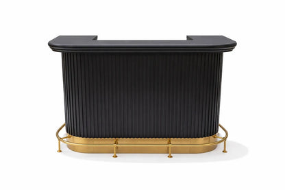Prohibition Series 60" Bar Foot Rail - Brass