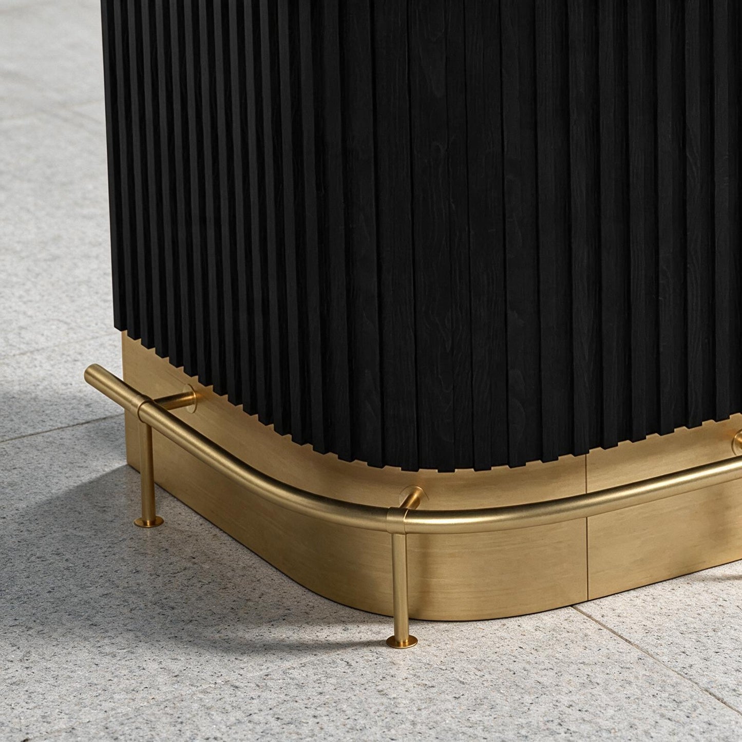 Prohibition Series Bar Foot Rail - Black