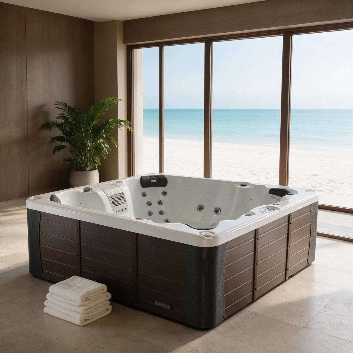 CSC Louisiana 7-Person 240V Luxury 46-Jet Spa With Cascading Waterfall