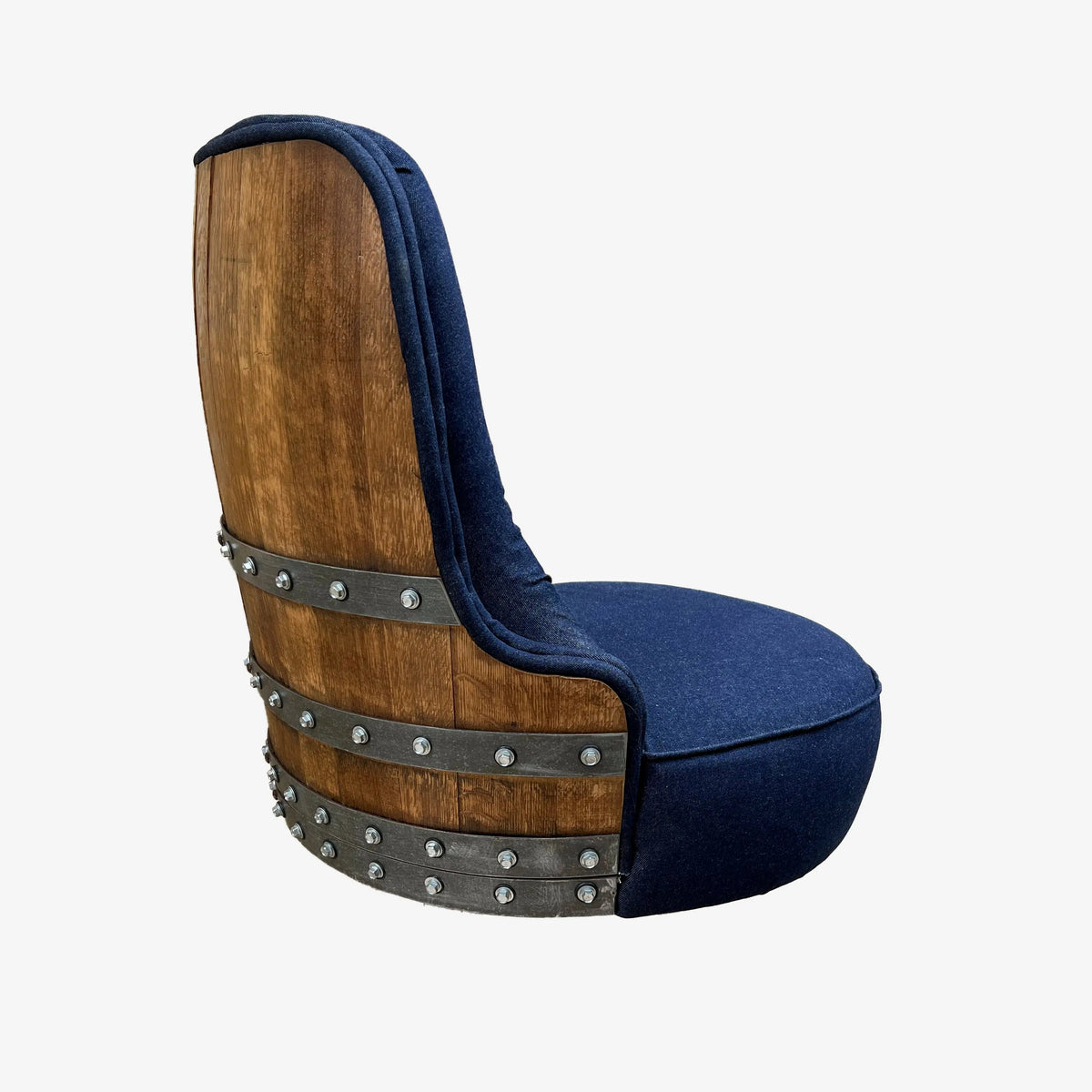 Luxury Hydraulic Whiskey & Wine Barrel Stool — Memory Foam, Counter-to-Bar Height