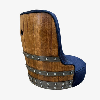 Luxury Hydraulic Whiskey & Wine Barrel Stool — Memory Foam, Counter-to-Bar Height