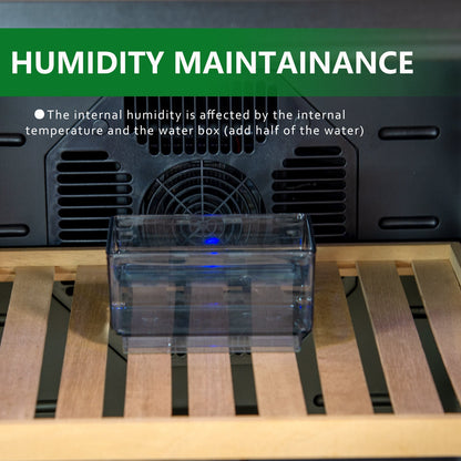 25L Electric Humidor, 150 Counts Capacity Cigar Humidor Humidifiers with Constant Temperature Controller, Cigar Humidor Box with
