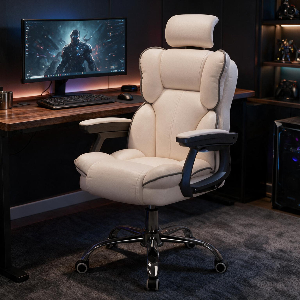 Ergonomic Chair PU Leather Computer Gaming Chairs Executive Gamer Chair Adjustable High Back Office Chair Office Furniture