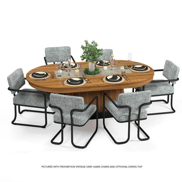 Prohibition Series Texas Hold'em Table Dining Top Walnut