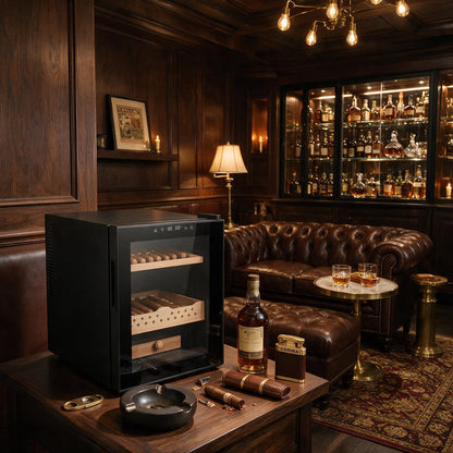 50L Cigar Humidor with 3-IN-1 Cooling, Heating & Humidity Control, 250 Counts Capacity Cigar Humidor Humidifiers with Constant Temperature Controller