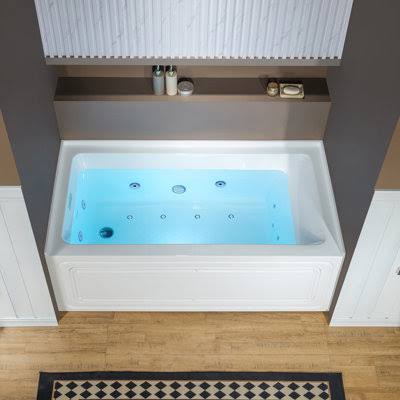 Jacuzzi Linea 60-Inch Acrylic Whirlpool Bathtub With Air And Water Therapy System