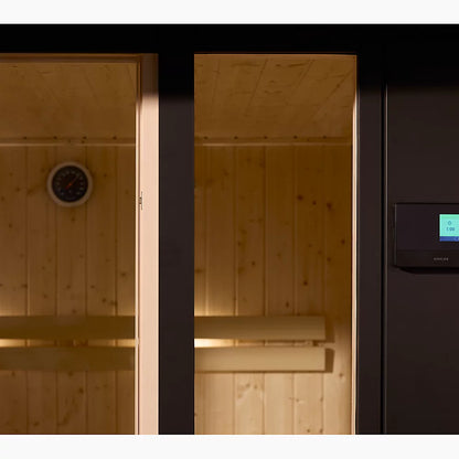 Kohler C1 Indoor 2, 3, 5-Person Graphite Gray Freestanding Alcove Design Sauna Kit