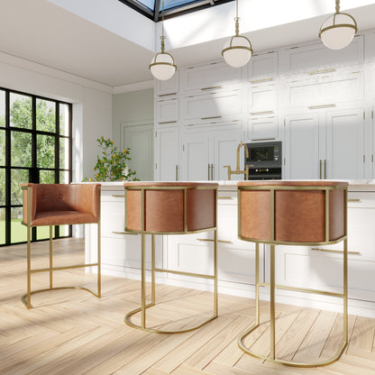 Winston Barstool in Brown PU