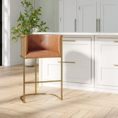 Winston Barstool in Brown PU