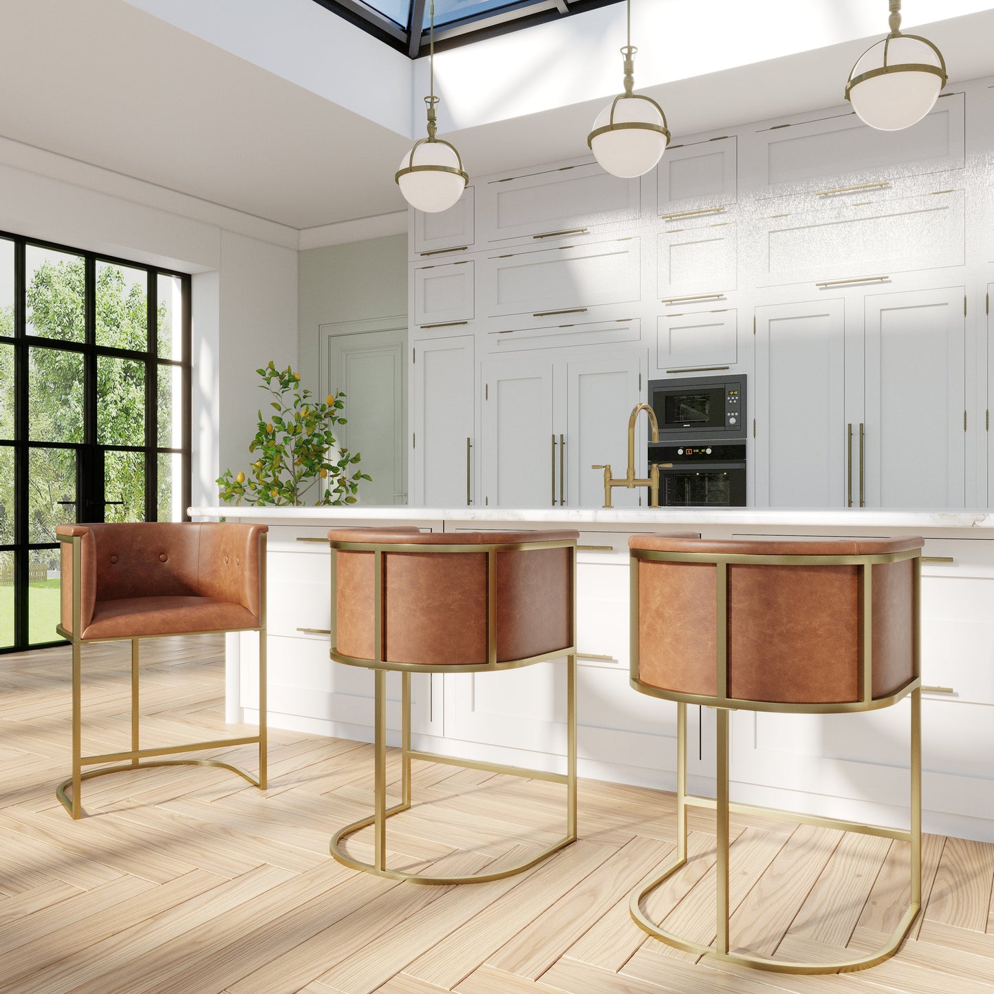Winston Barstool in Brown PU