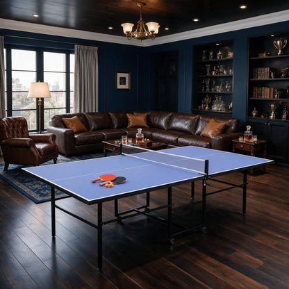 9-Foot Foldable Indoor Ping Pong Table Set with Accessories