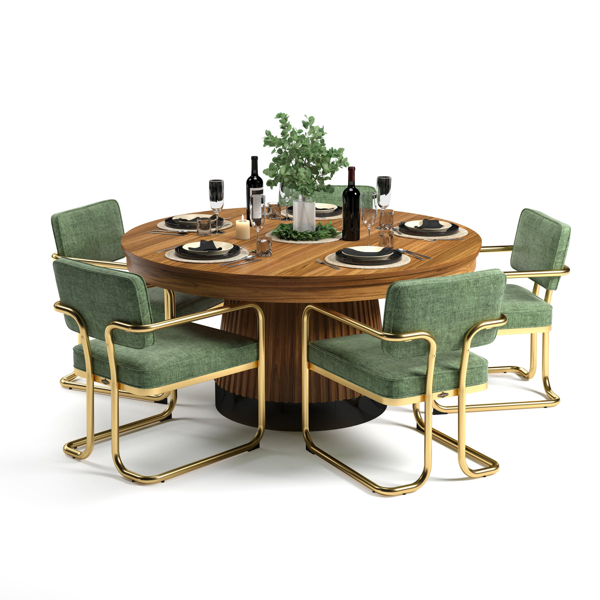 Prohibition Series 60" Poker Table Walnut