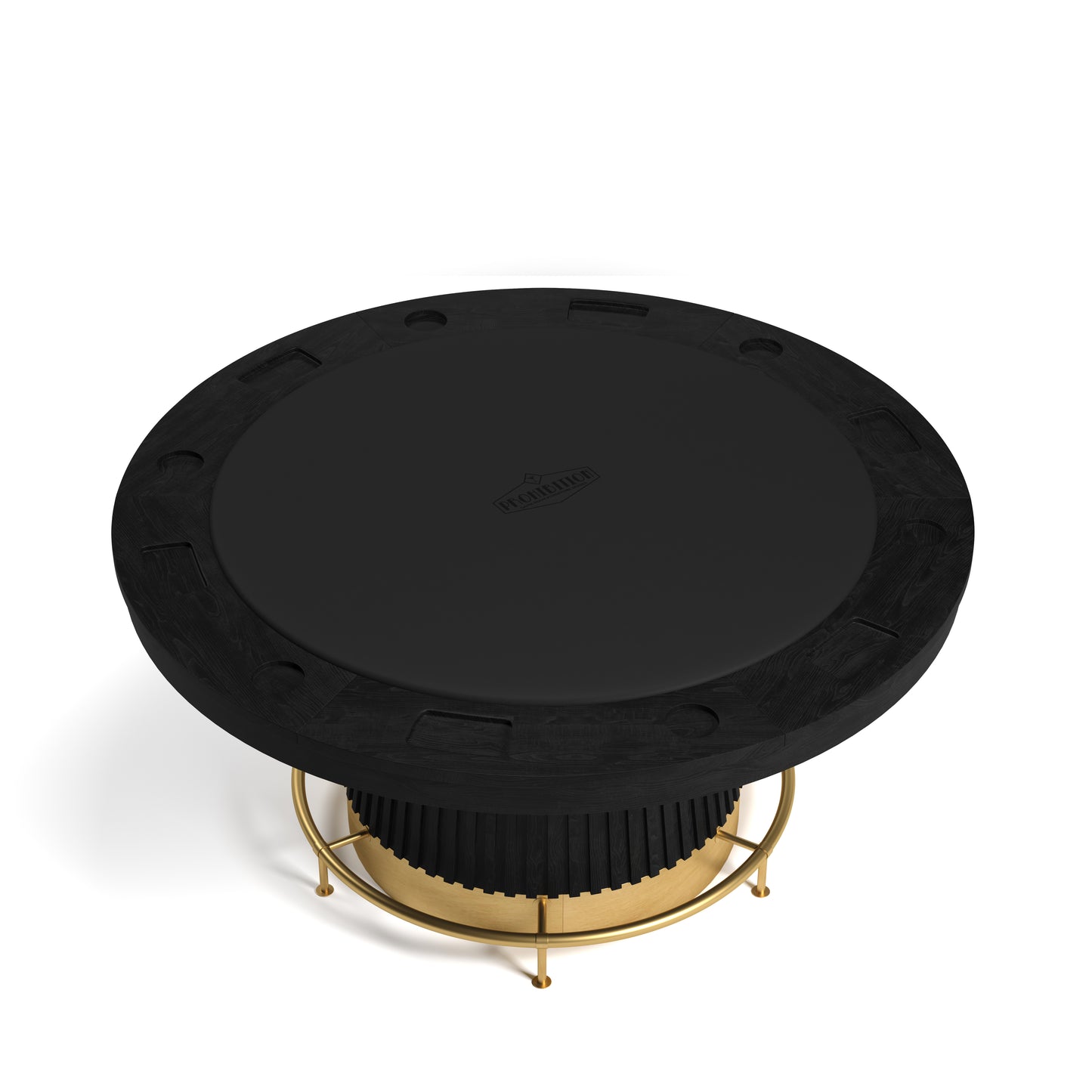 Poker Table Dining Top 60" Black