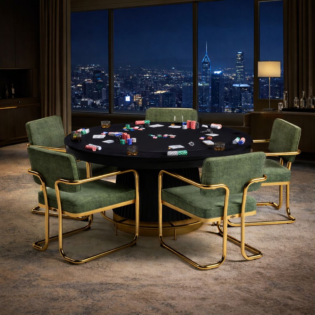 Prohibition Series 60" Poker Table Black