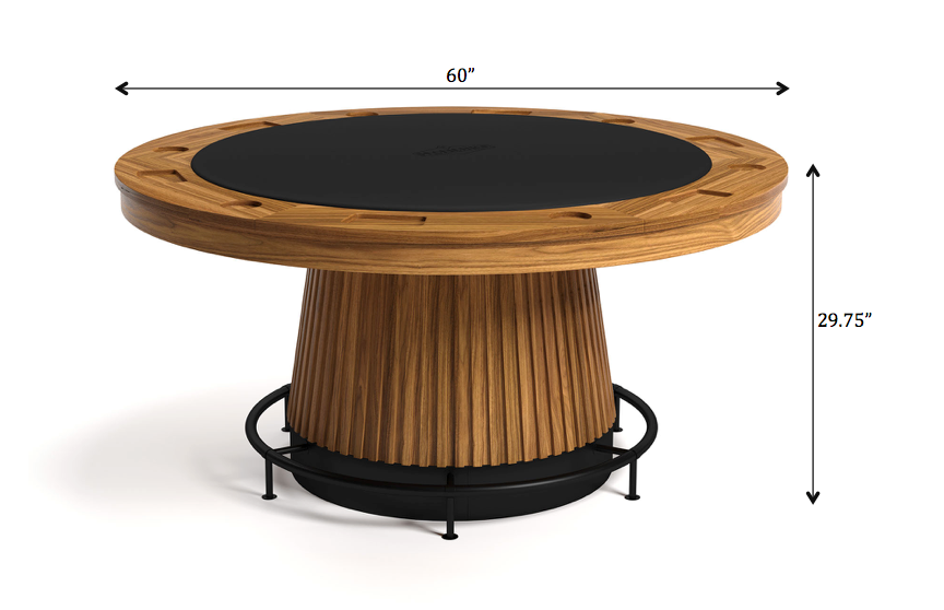 Prohibition Series 60" Poker Table Walnut