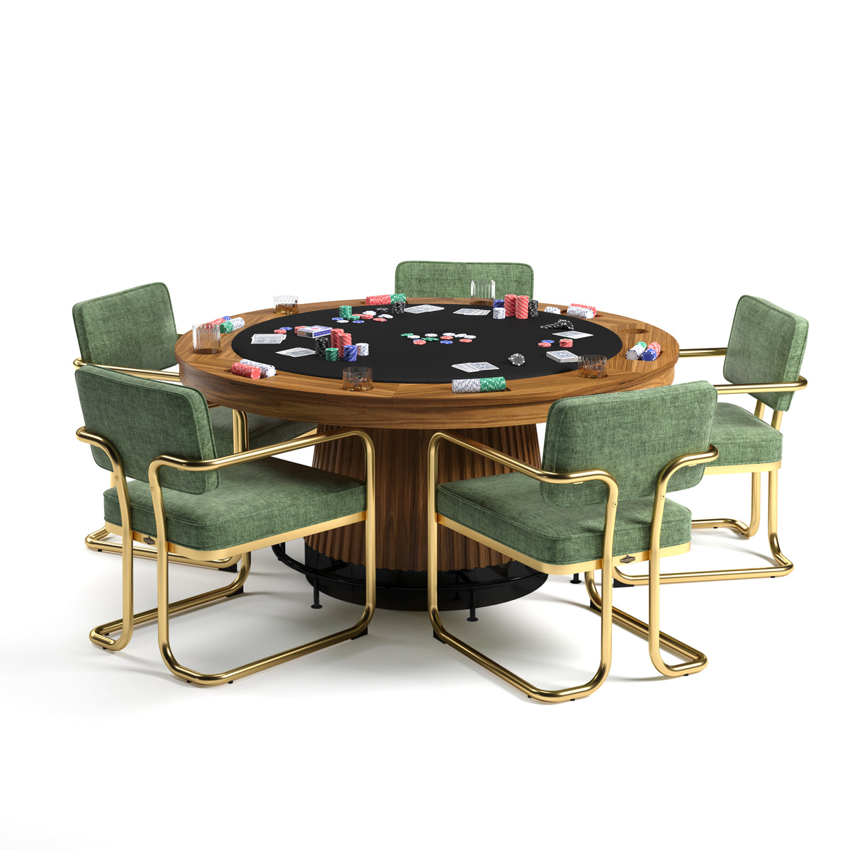 Prohibition Series 60" Poker Table Walnut