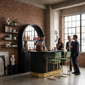 Prohibition Series 60" Cocktail Bar - Black