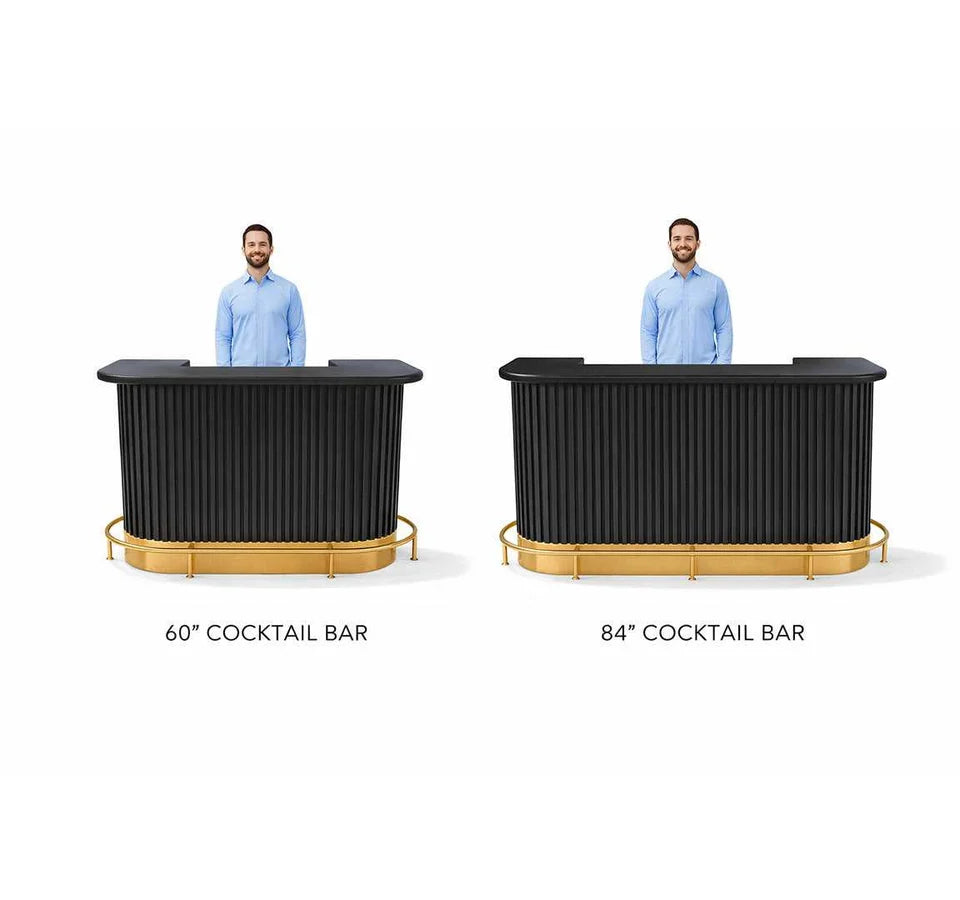 Prohibition Series 60" Cocktail Bar - Black