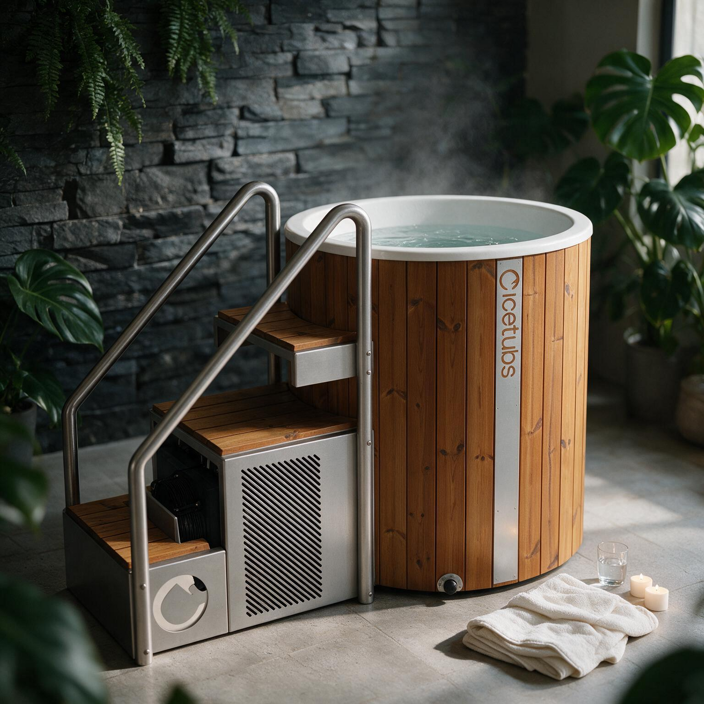 Icetubs IceBarrel XL Thermowood And Fiberglass Cold Plunge Immersion Tub