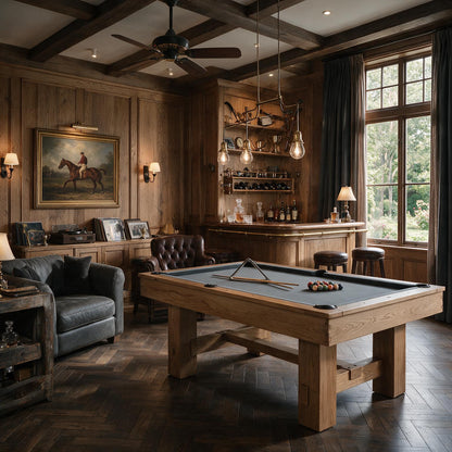 8FT Premium Professional Presli Slate Native Acacia Solid Wood Billiard Pool Table With Custom Table Cloth (SAK90428)