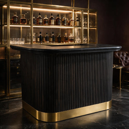 Prohibition Series 60" Cocktail Bar - Black