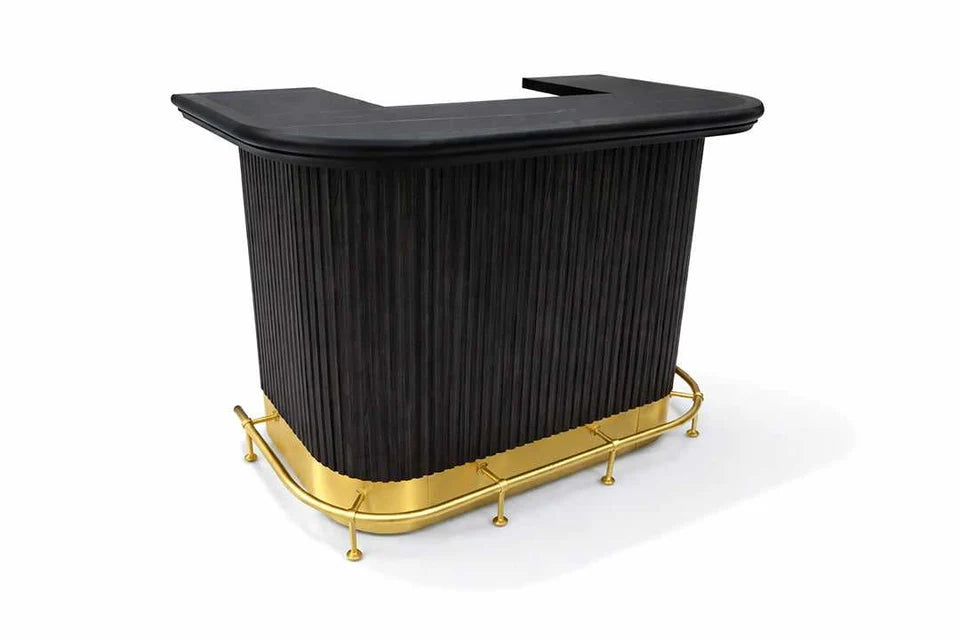 Prohibition Series 60" Cocktail Bar - Black