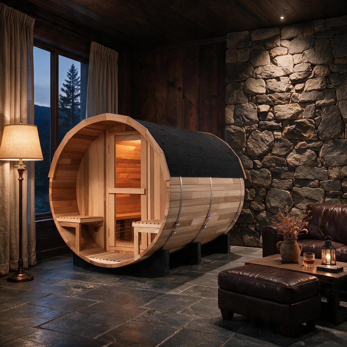 Handmade Sauna Red Cedar Electric Heat