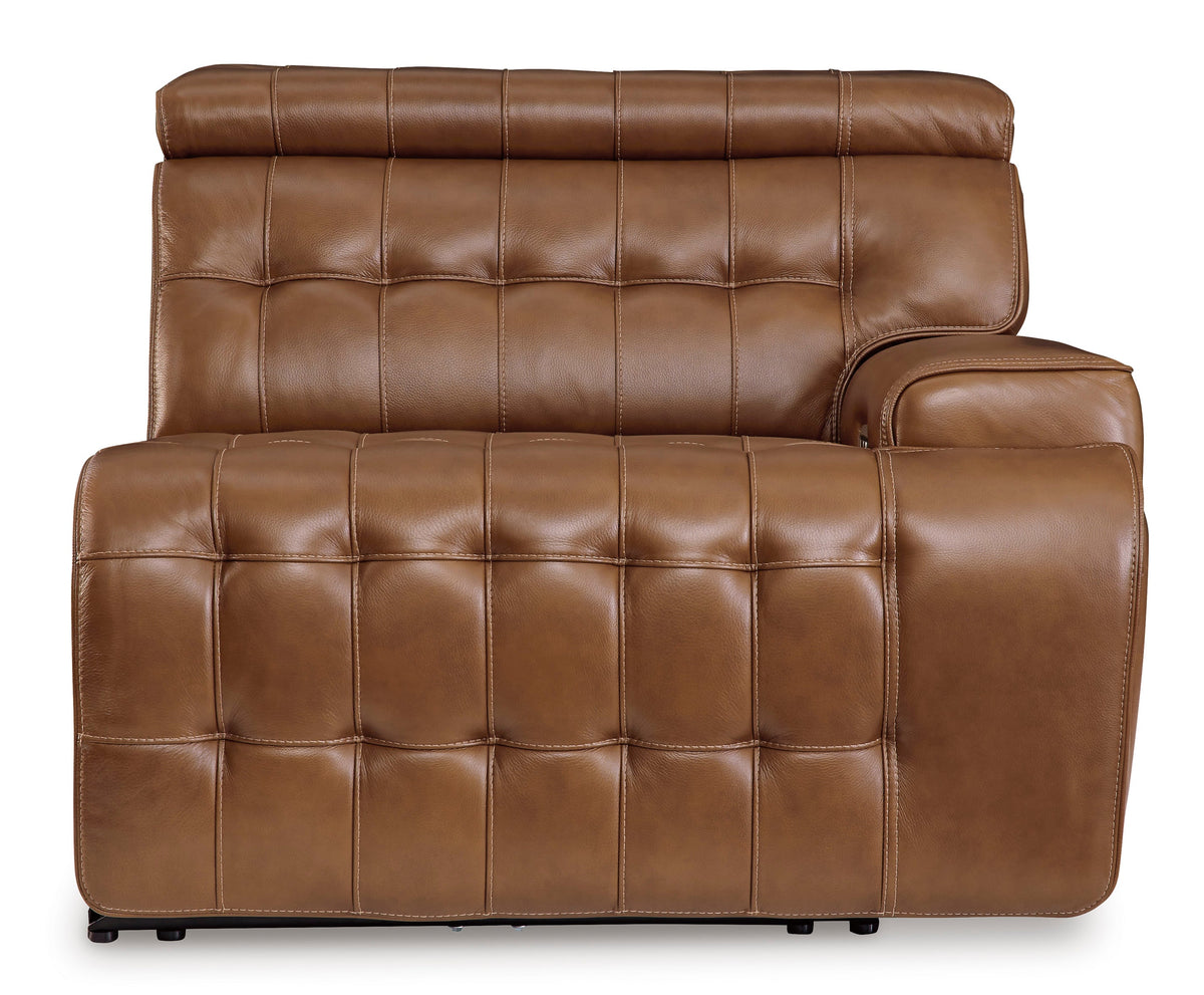 Temmpton Chocolate 2-Piece Power Reclining Sectional Loveseat