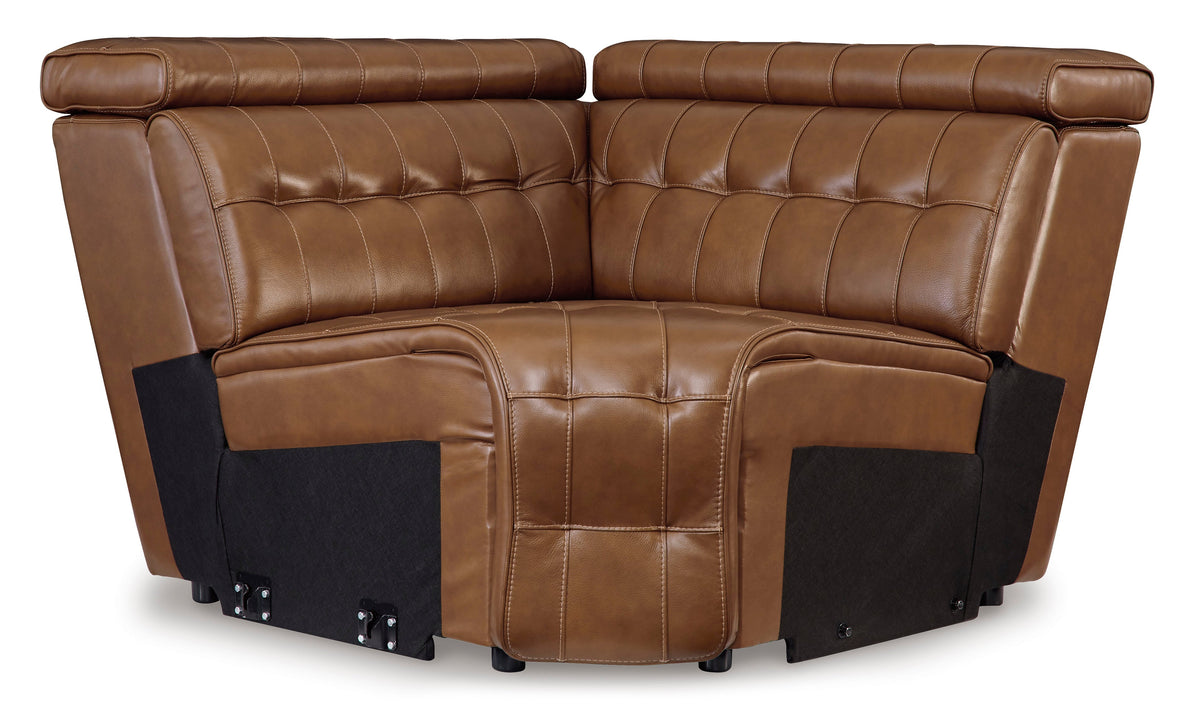 Temmpton Chocolate 3-Piece Corner Power Reclining Sectional Sofa