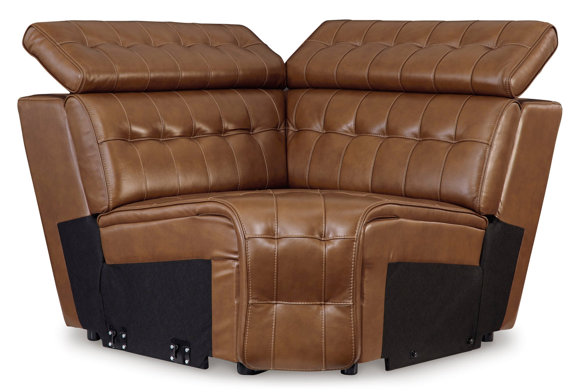 Temmpton Chocolate 3-Piece Corner Power Reclining Sectional Sofa
