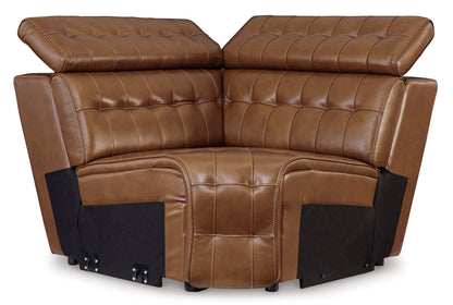 Temmpton Chocolate 3-Piece Corner Power Reclining Sectional Sofa