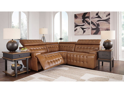 Temmpton Chocolate 3-Piece Corner Power Reclining Sectional Sofa