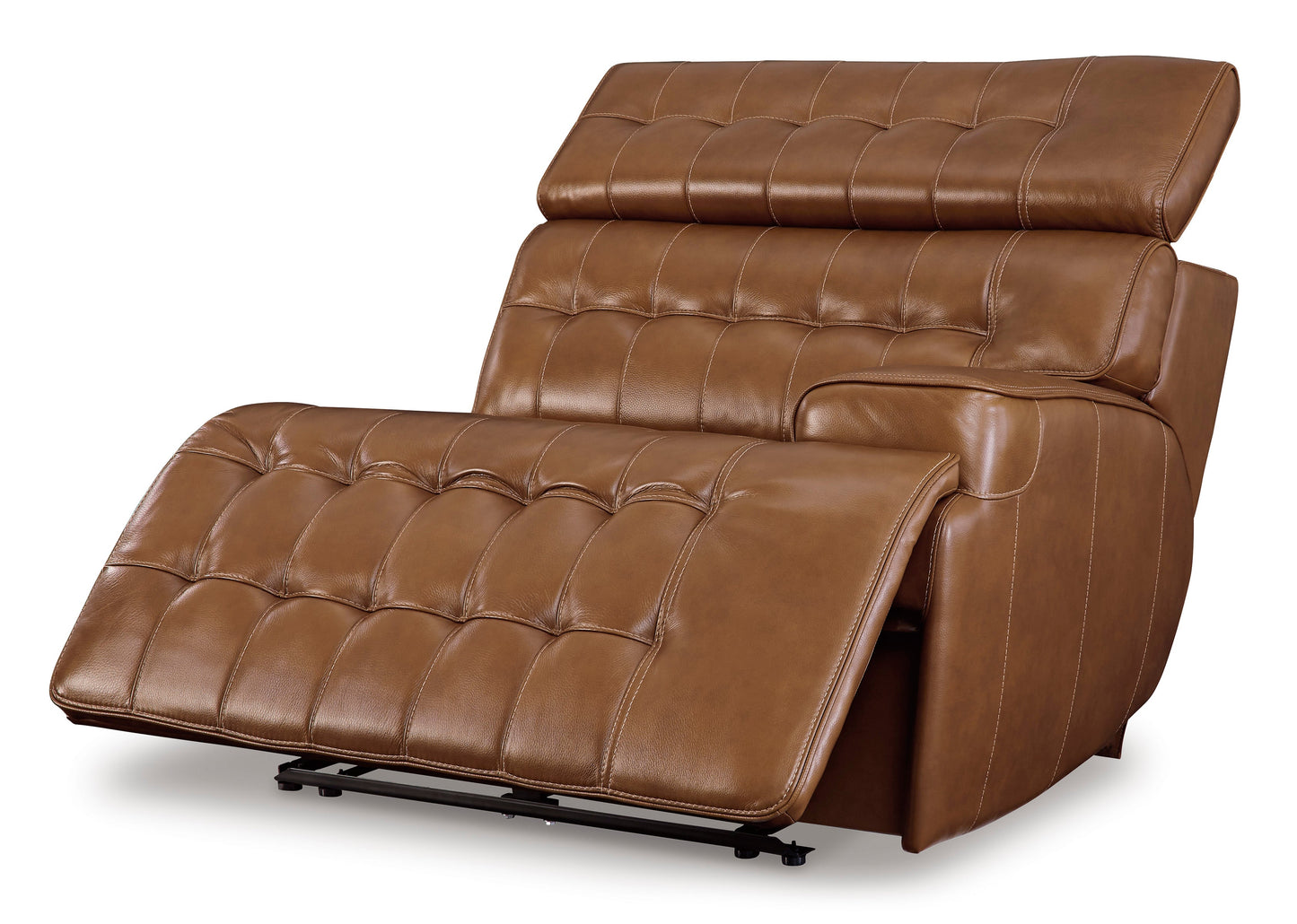 Temmpton Chocolate 3-Piece Power Reclining Sectional Loveseat with Console