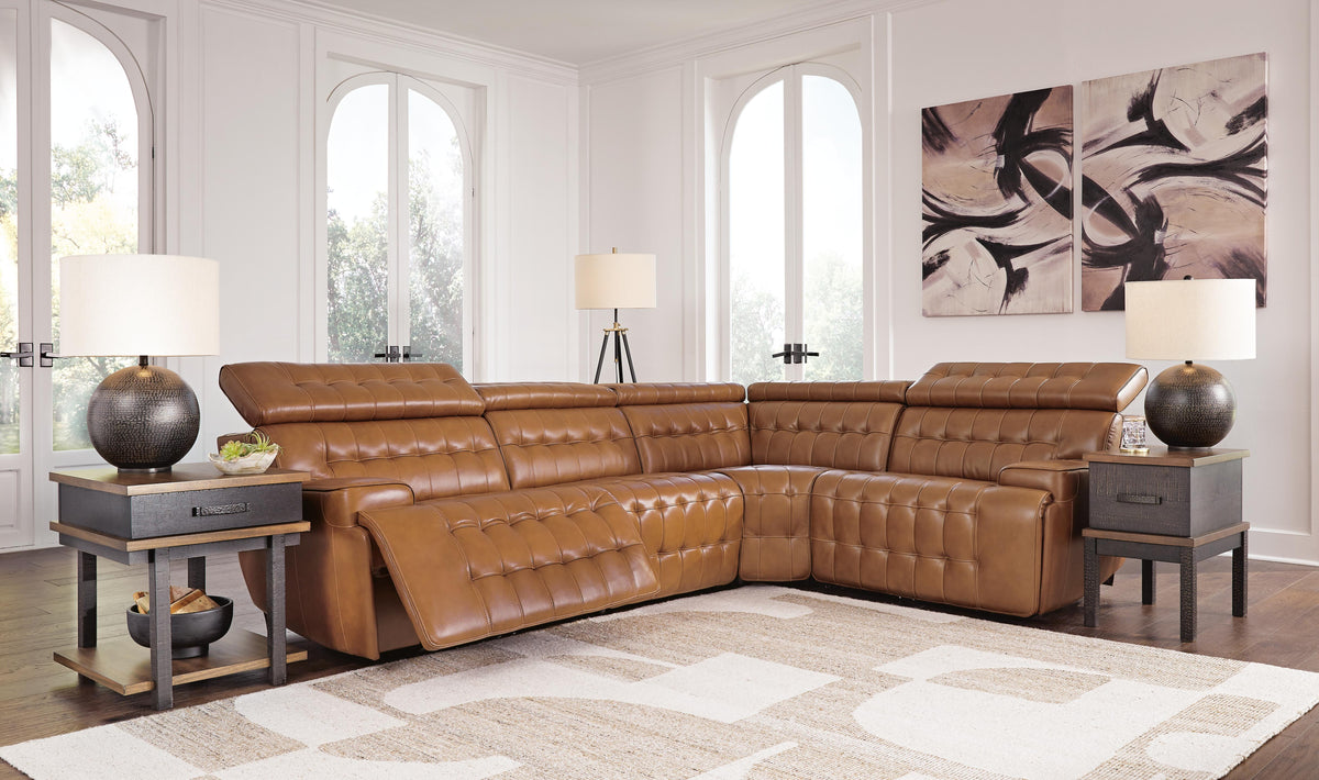 Temmpton Chocolate 4-Piece Reclining Sectional