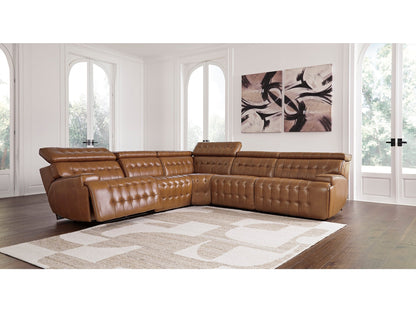 Temmpton Chocolate 5-Piece Power Reclining Sectional