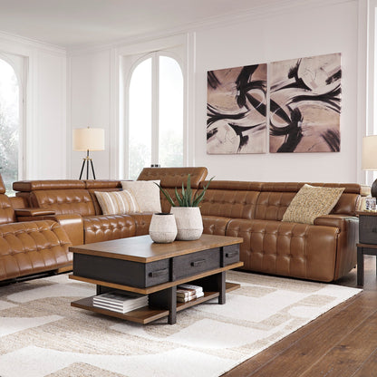 Temmpton Chocolate 6-Piece Power Reclining Sectional