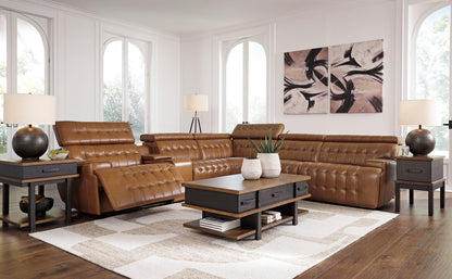 Temmpton Chocolate 6-Piece Power Reclining Sectional
