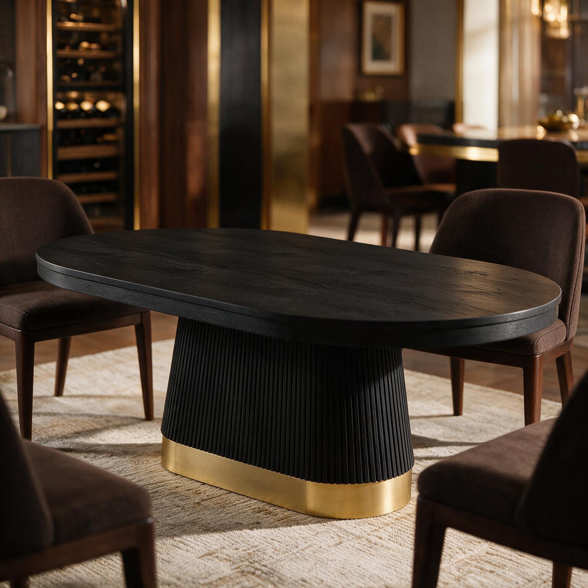 Prohibition Series Texas Hold'em Table Dining Top Black
