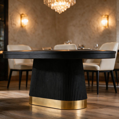 Prohibition Series Texas Hold'em Table Dining Top Black