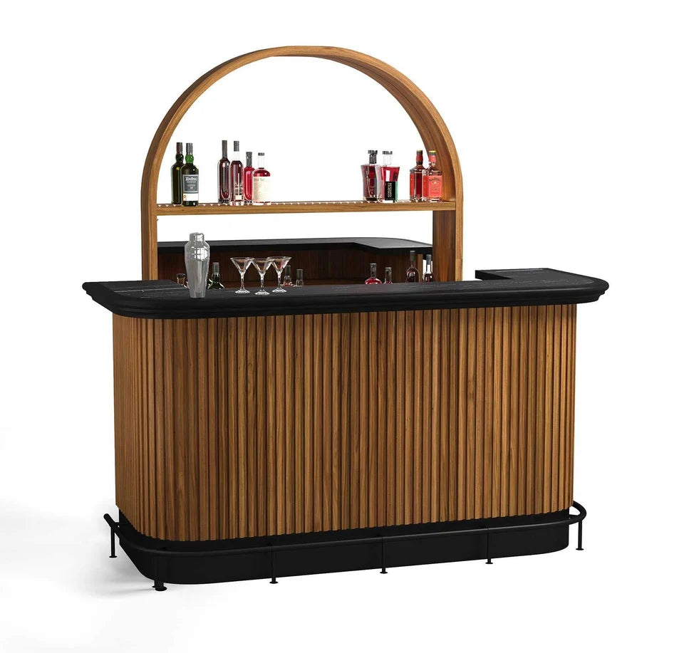 Prohibition Series 84" Cocktail Bar - Walnut